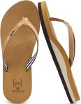 KuaiLu Womens Arch Support Flip Flops Comfortable Yoga