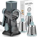 KEOUKE Rotary Cheese Grater Hand Crank Transparent -