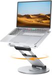 Nulaxy Telescopic 360 Rotating Laptop Stand for Desk