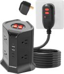 GFCI Power Strip with 6.5FT Extension Cord with 8