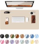 YSAGi Leather Desk Pad Protector, Office Desk Mat,