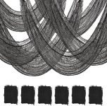 6 Pack Black Halloween Creepy Cloth 30x72 Inch -