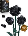iATOM Black Roses Flower Building Set - 3Pack, Gift for