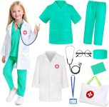 Doctor Costume for Kids 9PC Boys Girls Doctor Role Play