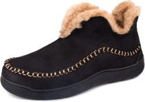 Wishcotton Men's Moccasin Bootie Slippers With Cozy