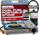 Grill Boss Dual Fuel Camp Stove - 12,000 BTU Butane &