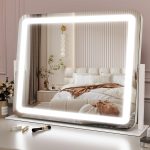 ROLOVE 22x17 Inch Lighted Vanity Mirror with Dimmable