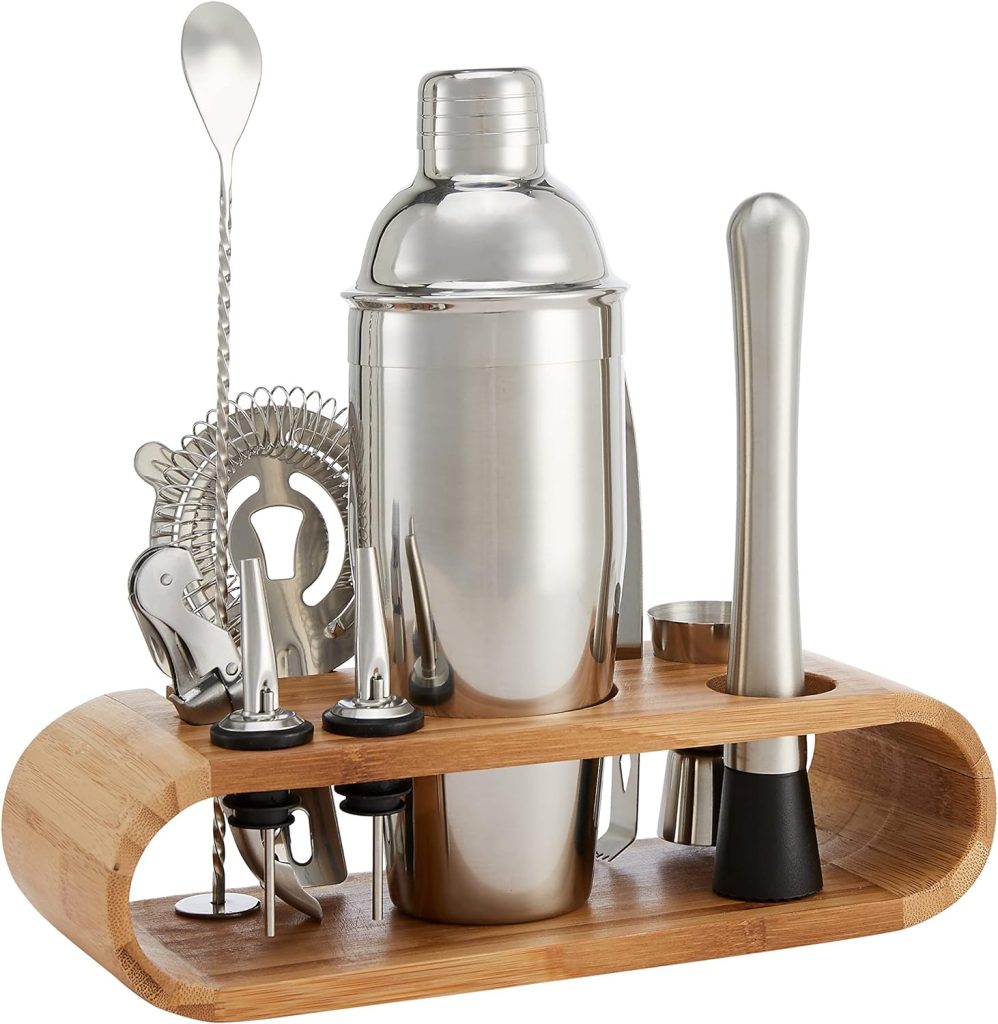 Amazon Basics 10-Piece Stainless Steel Bar Tools Set