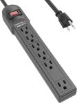 Amazon Basics Surge Protector Power Strip, 6-Outlet,