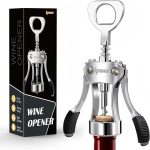 IPOW Wine Opener, Zinc Alloy Wine Bottle Opener, Wing