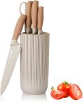 Knife Set, Wiztoynia 6-Piece Khaki Kitchen Knife Set