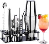Cocktail Shaker Set Bartender Kit : 15-Piece Bar Tool