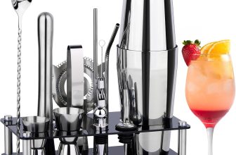 Cocktail Shaker Set Bartender Kit : 15-Piece Bar Tool