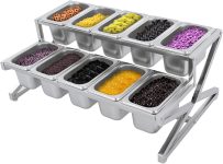 Expandable Stainless Steel Spice Rack Organizer with 10