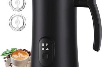 Milk Frother, 4-in-1 Electric Milk Steamer,