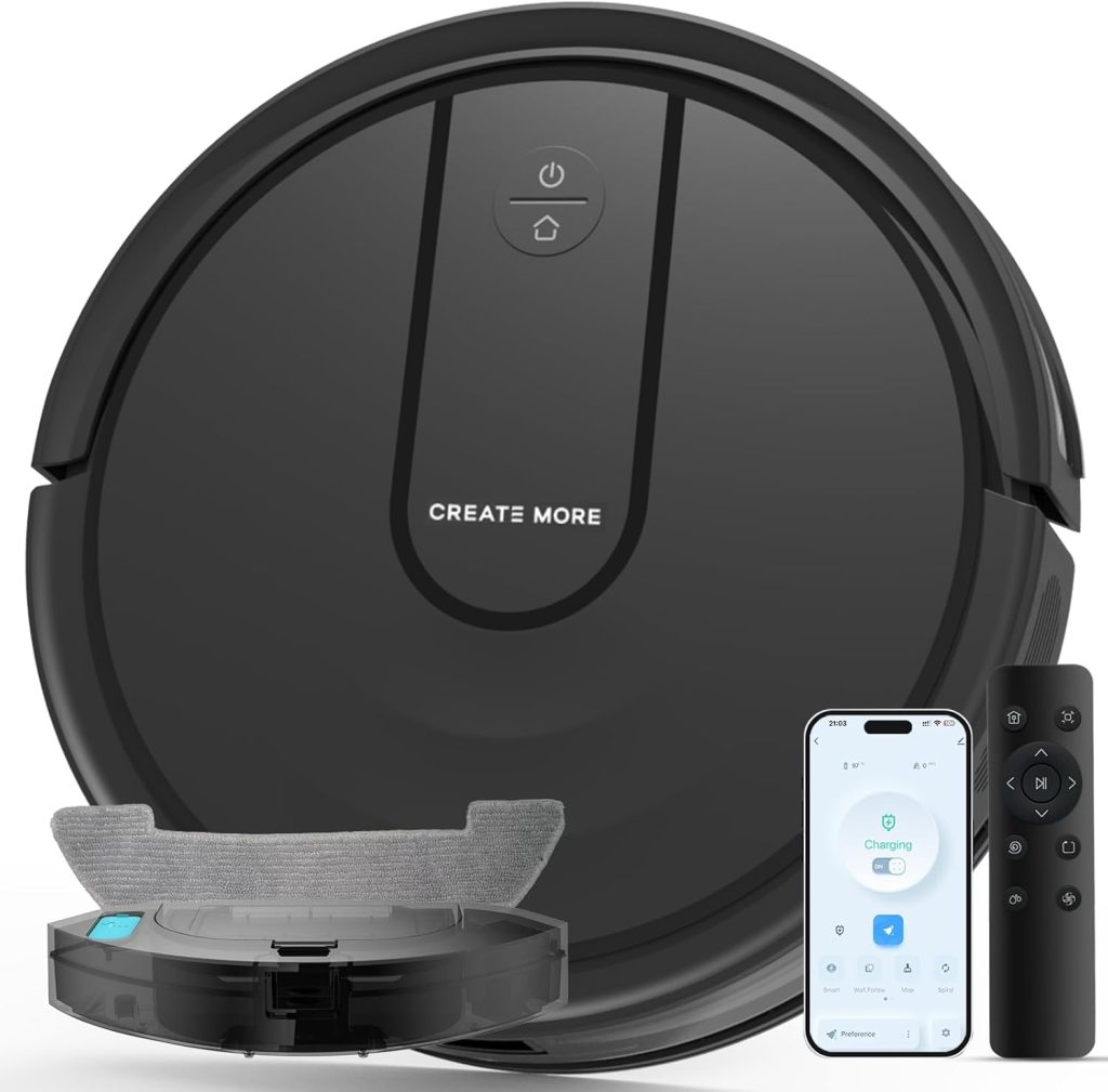 Bagotte Robot Vacuum and Mop Combo, Robotic Vacuum with