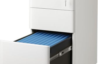DEVAISE 3 Drawer File Cabinet, Slim Metal Filing