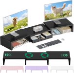OPNICE Dual Computer Monitor Stand Riser, Desk