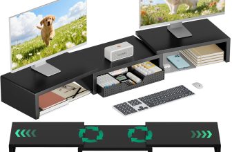 OPNICE Dual Computer Monitor Stand Riser, Desk