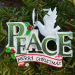 Peace Personalized Merry Christmas Tree Ornament,2024
