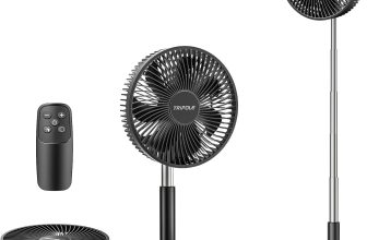 TriPole Portable Standing Fan, 8000mAh Rechargeable