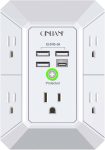 Wall Charger, Surge Protector, QINLIANF 5 Outlet