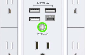 Wall Charger, Surge Protector, QINLIANF 5 Outlet