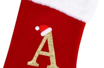 20 Inches Monogram Christmas Stockings with Letters,
