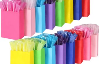 BLEWINDZ 32 Pieces Gift Bags with 32 Tissues, 8 Colors