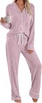 LILLUSORY Women's Long Sleeve Pajama Set - Soft