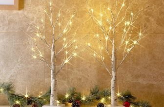 PEIDUO Easter Decorations, 2FT Birch Tree with LED