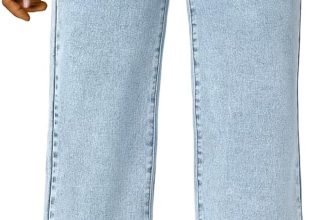 Trendy Queen Women's High Waisted Straight Wide Leg