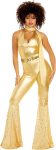 Dreamgirl Womens 70s Disco Costume, Adult Retro Gold