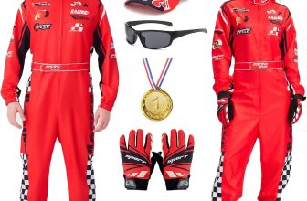 Race Car Driver Costume for Men Women Racing Jumpsuit