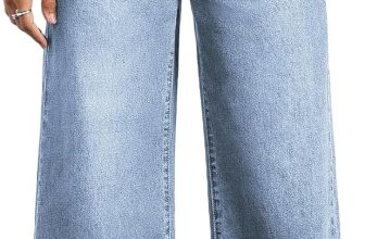 Straight Leg Jeans for Women,High Waisted Wide Leg
