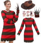 6PCS Scary Halloween Costume for Women Knitted Sweater