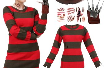 6PCS Scary Halloween Costume for Women Knitted Sweater