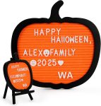 Spooky Coffin Letter Board Pumpkin Shape Halloween