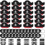 Halatool 72 Pcs Pirate Accessories for Kids – Party Set