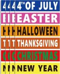Holiday Color Coded Labels Multi-Pack - Seasonal