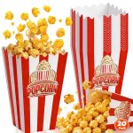 20 Pcs Popcorn Boxes - Popcorn Containers Buckets for