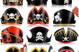 Funtery 48 Pcs Pirate Hat Halloween Pirate Party