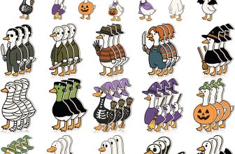 Halloween Spooky Goose Wood Hanging Ornaments – 45Pcs