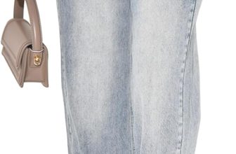 FairBeauty Women's Straight Leg High Waist Baggy Denim