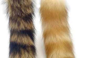 2pcs Fluffy Raccoon Tail Keychain,tail fox tail,
