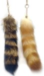 2pcs Fluffy Raccoon Tail Keychain,tail fox tail,