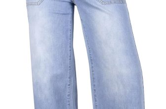Astylish Women's High Waisted Wide Leg Jeans Stretch