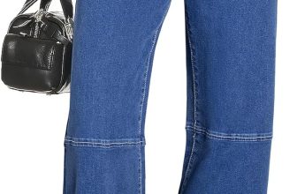 Sidefeel Women's Wide Leg Jeans High Waisted Elastic