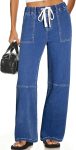 Sidefeel Women's Wide Leg Jeans High Waisted Elastic