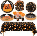 Durony 193 Pieces Halloween Candy Corn Party Supplies